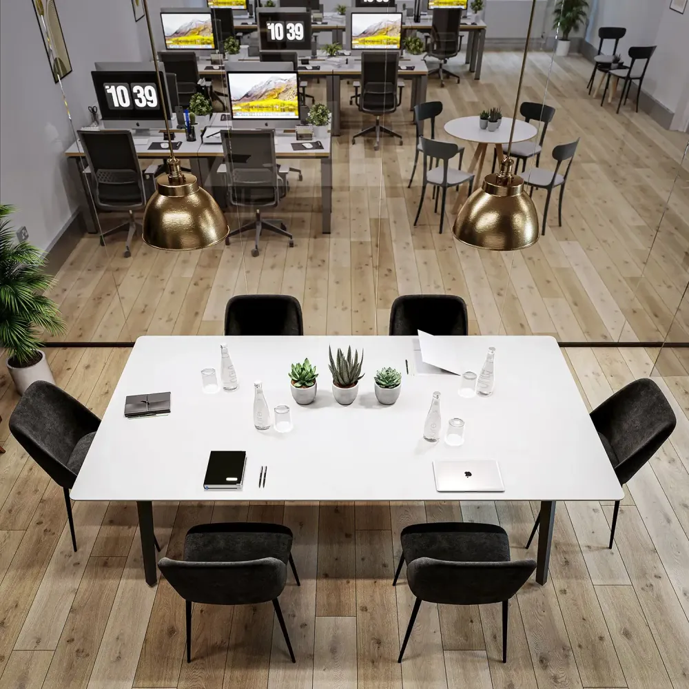 3D rendering of modern Scandinavian apartment kitchen interior