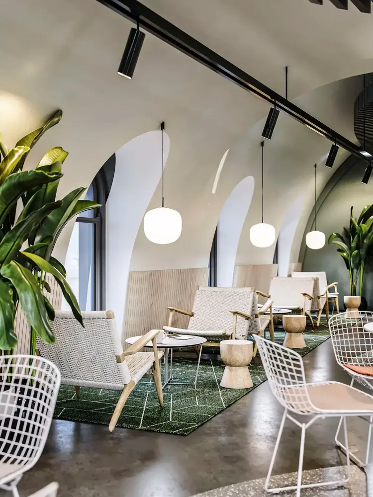 A premium workspace, sold on light and material