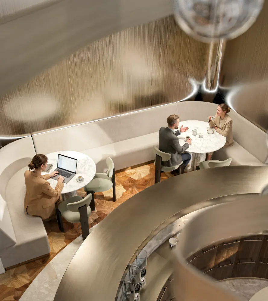 One Za'abeel Luxury Lounge Luxury Hospitality / Corporate Lounge CGI by 100CGI Studio, view 3