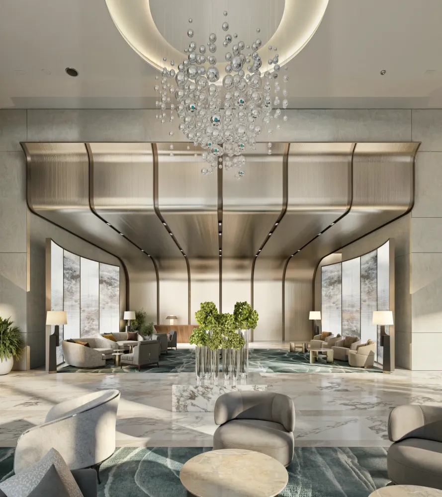 One Za'abeel Luxury Lounge Luxury Hospitality / Corporate Lounge CGI by 100CGI Studio, view 5