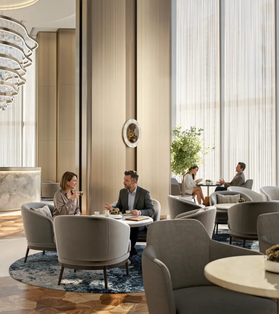 One Za'abeel Luxury Lounge Luxury Hospitality / Corporate Lounge CGI by 100CGI Studio, view 7