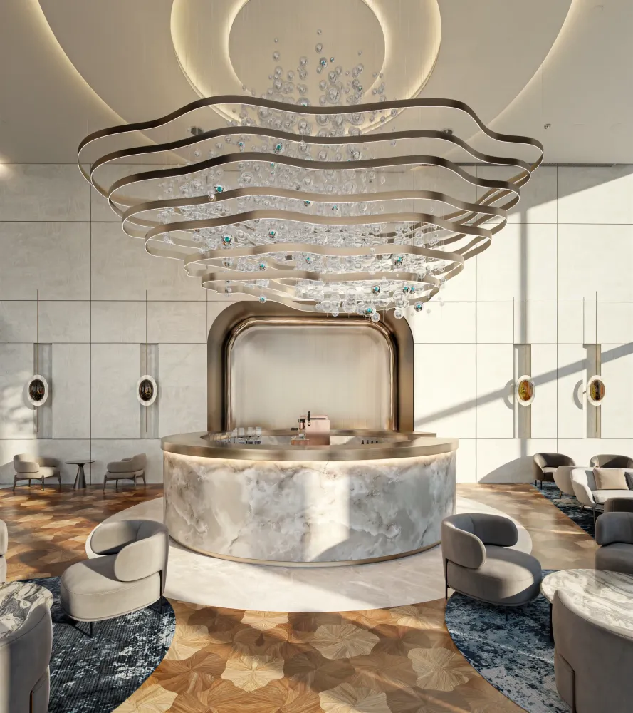 One Za'abeel Luxury Lounge Luxury Hospitality / Corporate Lounge CGI by 100CGI Studio, view 9