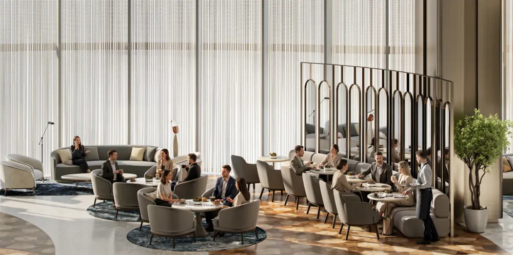 One Za'abeel Luxury Lounge Luxury Hospitality / Corporate Lounge CGI by 100CGI Studio, view 10