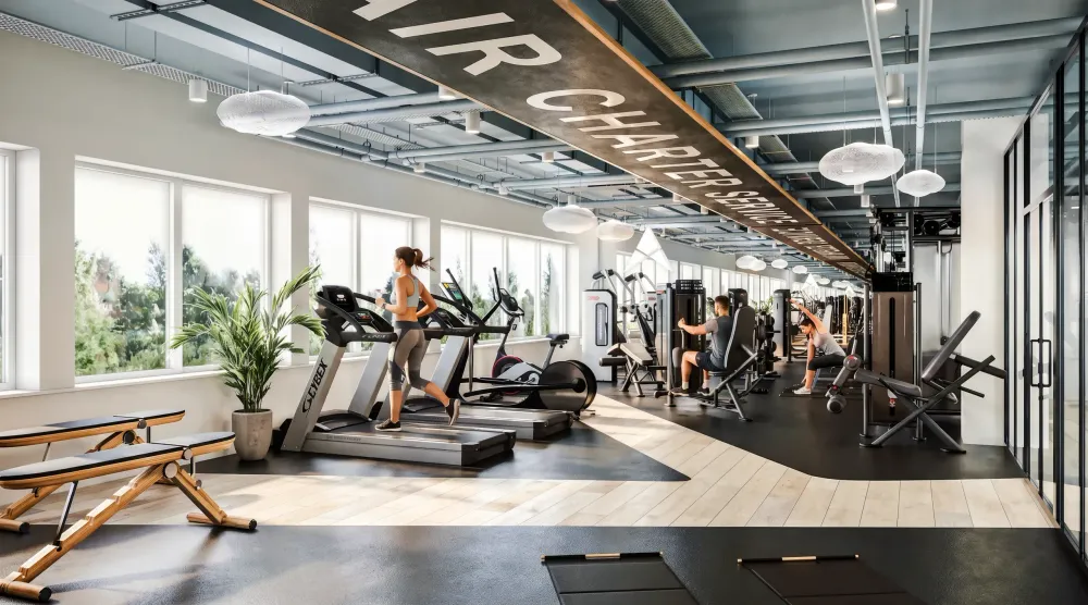 One Office Floor for Work, Play and Fitness